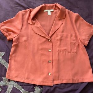 Cropped boutton shirt